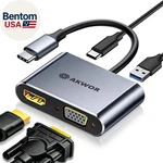 Usb C Vga Adapter For Dual Monitor, In Hub With 4K Hdmi, 1080P. Fixed Price $19.14.