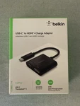 Belkin Usb-c To Hdmi + Charge Adapter, 4K 60HZ 60W Pass-through, Black. Fixed Price $12.00.