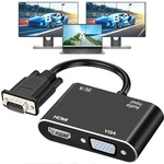 Akwor Hdmi+vga Adapter For Dual Monitors, Black. Fixed Price $25.50.