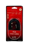 Ge RG6 Coax Cable Ft Black Audio/video Connector Television. Fixed Price $6.95.