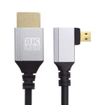 Xiwai Right Angled Hdtv 90 Degree Micro Hdmi 2.1 Ultra Thin Cable 0.5M, Black. Fixed Price $17.84.