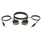 3FT Svga Video Cable + 3.5MM Audio Male Aux Jack Pc Display Monitor Cord. Fixed Price $10.19.
