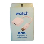 Onn Watch Displayport To Hdmi Adapter Gold Plated B458. Fixed Price $9.99.
