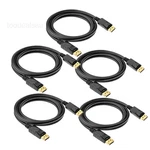 Displayport To Cable 6 Feet, Gold Plated 5 Pack. Fixed Price $46.53.