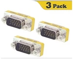 Vce 3 Pack Svga HD15 Male To Mini Gender Changer Coupler Adapter. Fixed Price $11.39.