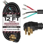 Iron Forge Cable 4 Prong Black Range Power Cord 12 Ft - 50 Amp Rv Extension. Fixed Price $45.00.