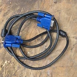 Vga/svga D-sub 15-PIN DE-15 Male-to-male Cable Ferrite Core Black/blue. Fixed Price $9.50.