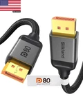 80GBPS Displayport Cable 2.1 6.6FT/2M Vesa Certified 8K 240HZ, 4K 540HZ 360H. Fixed Price $30.85.