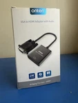 Onten Vga To Hdmi Adapter With Audio 1080P, ONT-5138S, New Open Box. Fixed Price $16.00.