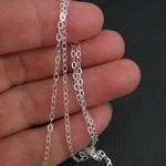 Sterling Silver Bulk Jewelry Making By The Foot-flat Cable CHAIN-2.5X1.8MM. Fixed Price $750.00.