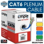 CAT6 Plenum Bulk Ethernet Cable 1000FT Cmp 23AWG Utp 550MHZ Network Pull Box. Fixed Price $99.99.