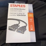 Staples Vga/svga Monitor Extension Cable 10FT. Fixed Price $11.99.