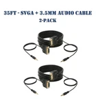 35FT Svga Video Cable + 3.5MM Audio Aux Jack M/m Pc Display Monitor Cord- 2-PACK. Fixed Price $28.99.