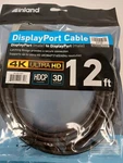 Inland Displayport Male/male Cable 4K Ultra Hd Nickel Plated, 12FT. Fixed Price $7.99.