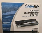Cables To Go Vga Video Splitter Extender 2/4/8 Port, Model# 29552. Fixed Price $25.00.