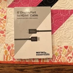 Best Buy Essentials 6' Foot Displayport Hdmi Cable For Pc Mac Laptop. Fixed Price $8.99.