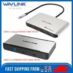 Wavlink 4K Usb-c Laptop Docking Station Triple Quad Hdmi Adapter For Mac Windows. Fixed Price $99.59.