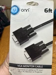 Onn Vga Monitor Cable 6FT Laptop Computer Projector Cord New. Fixed Price $12.95.