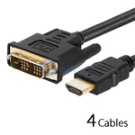 Dvi-d Male To Hdmi 10 Ft Gold Cable For Full Feet Pack Of 4. Fixed Price $24.49.