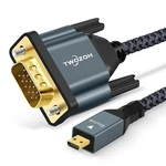 Twozoh Micro Hdmi To Vga Cable 6.6FT, Gold-plated & Braided. Fixed Price $18.69.