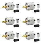 6-PACK PL259 Male Coax Connector,uhf Crimp Connectors For RG-8X LMR-240 .... Fixed Price $19.57.