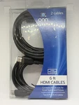 Onn. 2 Pack Hdmi Cables 6FT High Speed With Ethernet New Open Box. Fixed Price $8.49.