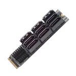 Xiwai Ngff Nvme M-key Pci Express M.2 To Sata 3.0 6GBPS 9 Ports Adapter Conve.... Fixed Price $64.27.