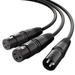 Xlr Y-splitter Cable Dual Female To Mic Combiner Cord Balanced.... Fixed Price $19.35.
