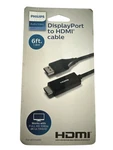 Philips 6' Display Port To Hdmi Cable - Black. Fixed Price $11.99.