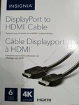 Insignia Display Port To Hdmi Cable NS-PD06502-C. Fixed Price $9.99.