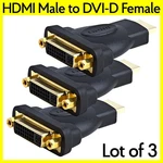 3 Pcs Hdmi Adapter Dvi-d F Monitor Display Connector Converter. Fixed Price $14.19.