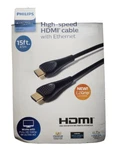Philips Hdmi Ethernet, 15 Ft Cable, Full 1080P, Surround Sound. Fixed Price $10.00.
