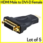 5 Pcs Hdmi Adapter Dvi-d F Monitor Display Connector Converter. Fixed Price $16.99.